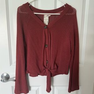 Blu Pepper Rust Knit Cardigan